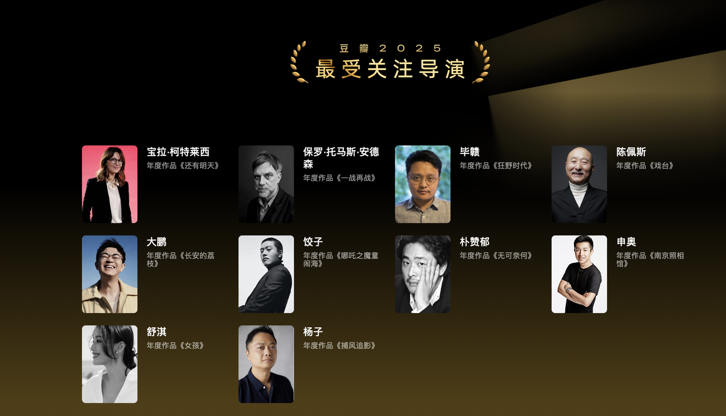 2025年度最受关注导演,两名女导演上桌 - 知乎