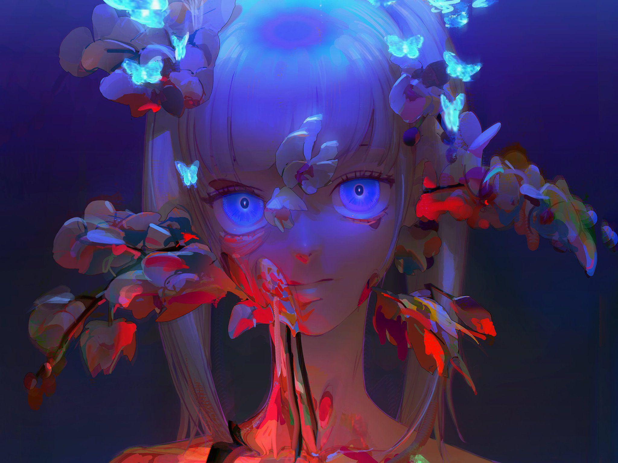 画师jisuartist的作品大多是以情绪为主题的绘画,通过她的作品我们