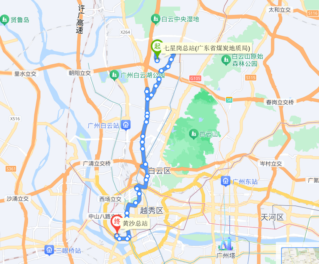 广州公交517路线路图图片