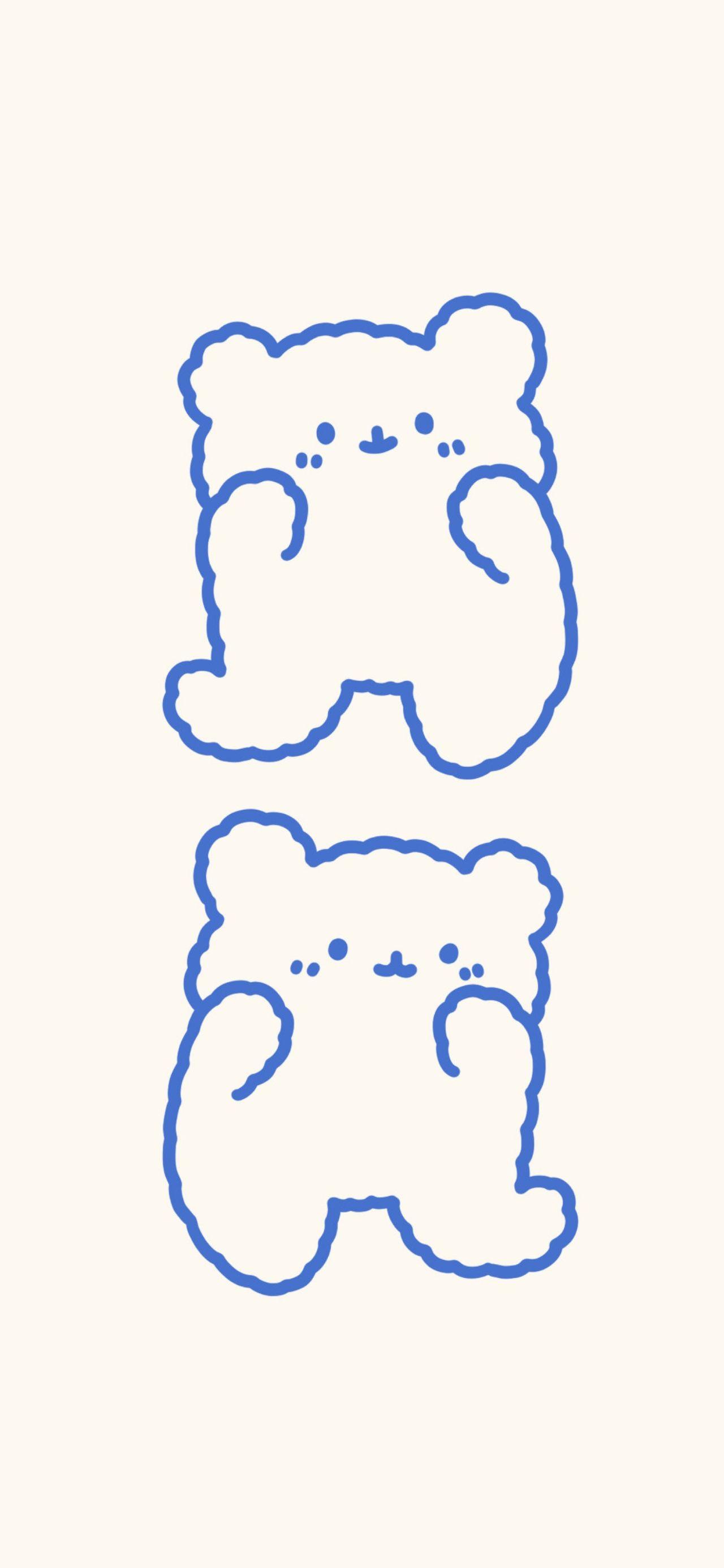 请问有没有这种可爱熊熊壁纸啊?