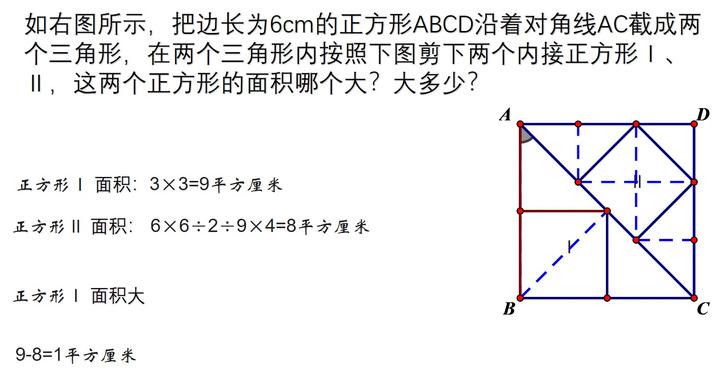 面积问题 比较两个正方形的面积 知乎 面积问题 比较两个正方形的面积 知乎