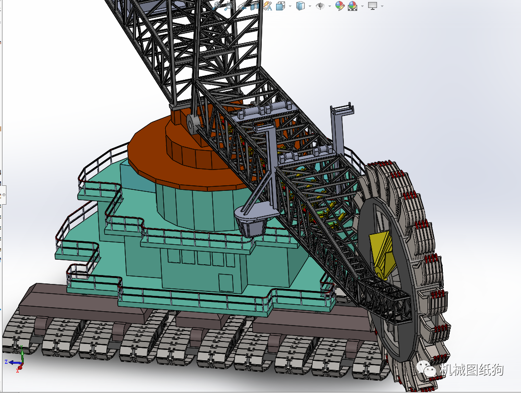 【工程機械】bagger 298煤礦挖掘機簡易模型3d圖紙 solidworks設計