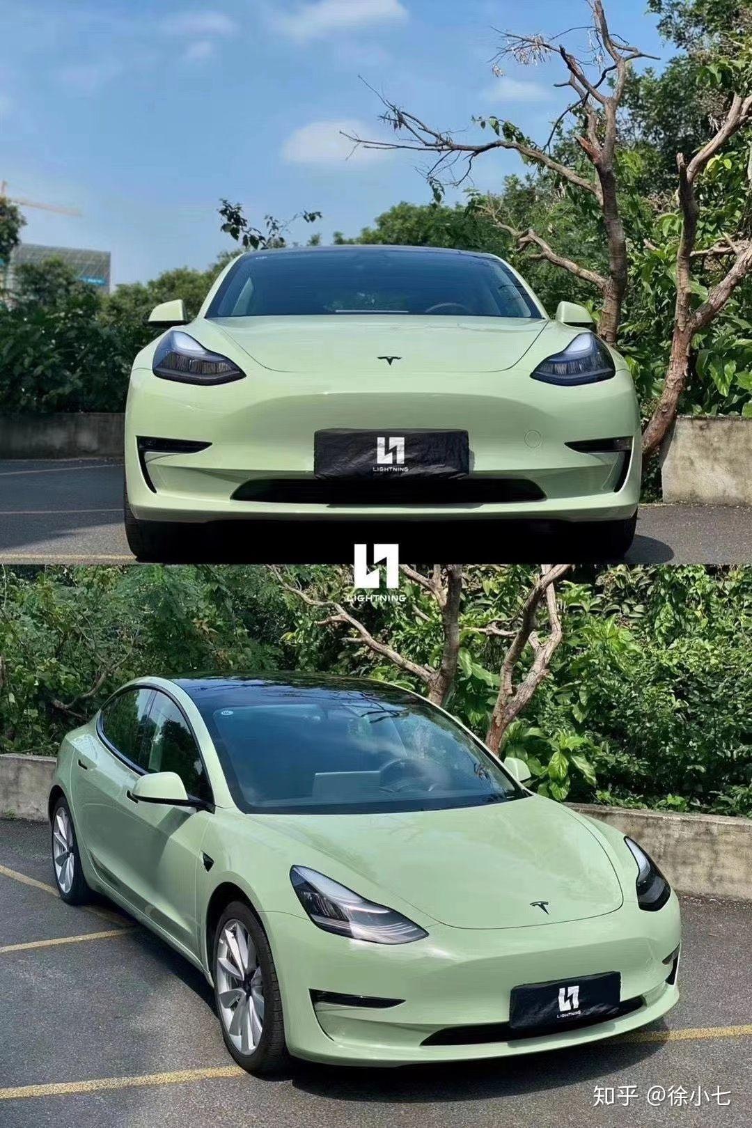 3 72 卡其绿lightning蓝电特斯拉改装工作室徐小七