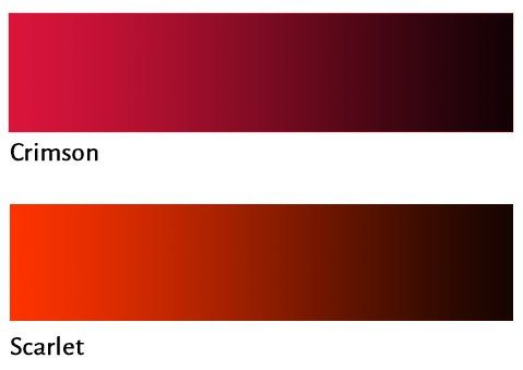 Scarlet，crimson，carmine三种红颜色有什么区别？ - 知乎