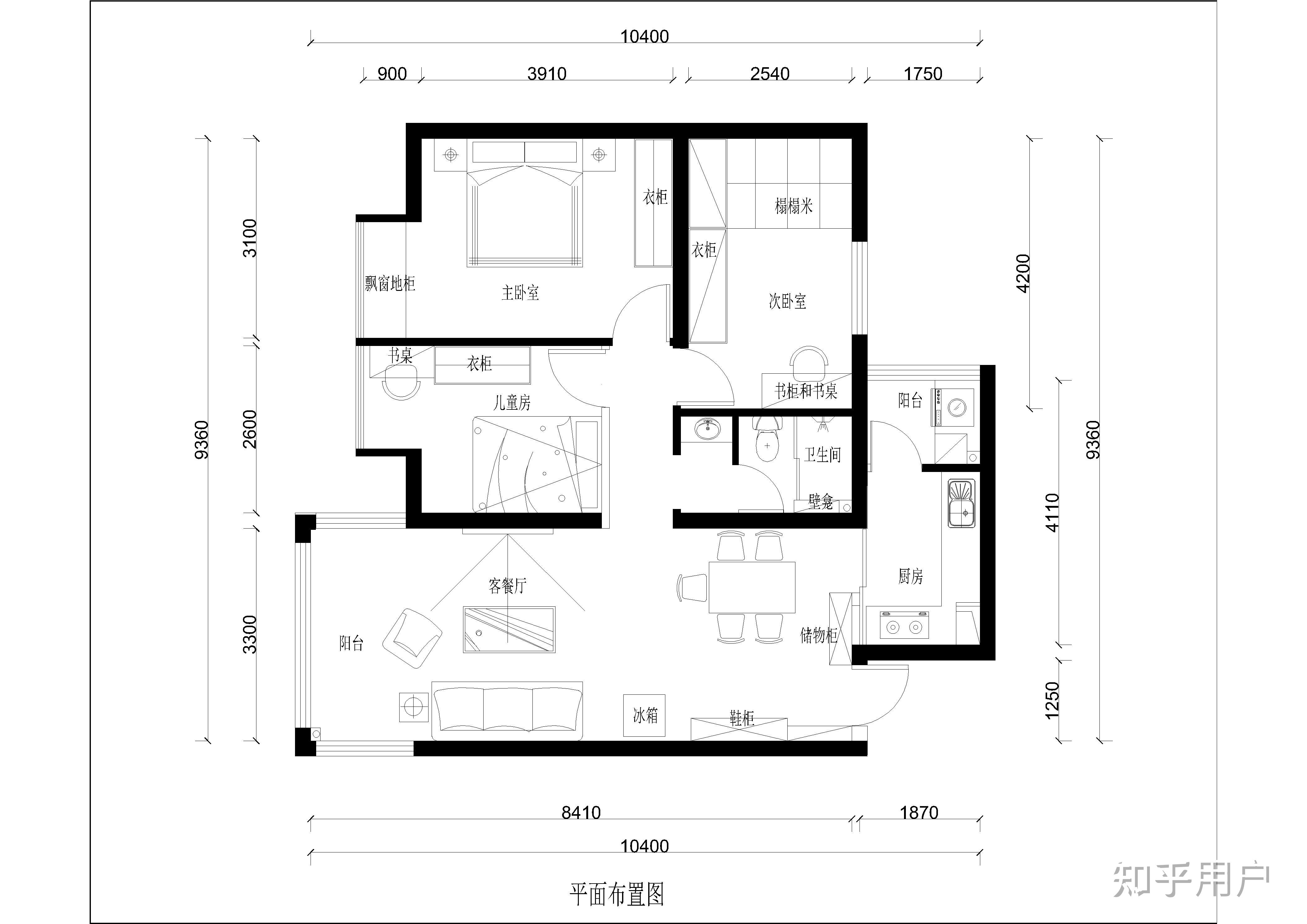 我在云南,就以昆明的一套户型来计算吧.