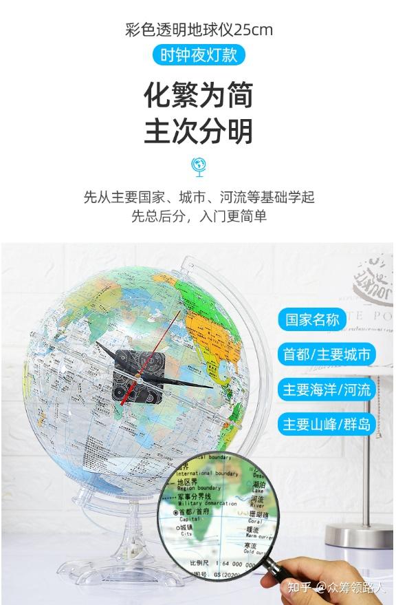 自带时钟小夜灯还是透明的传统地球仪的魔幻升级