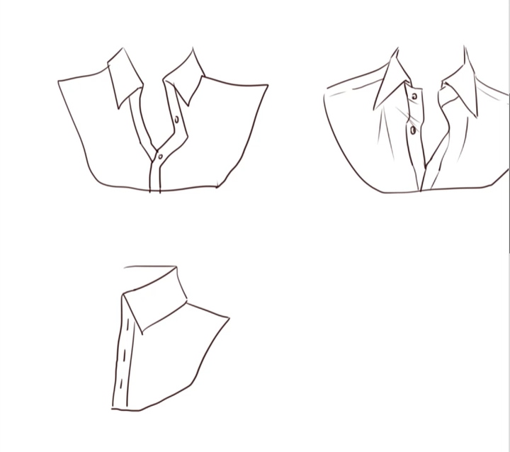 动漫衬衫领口的画法学习干货又来啦绘画小课堂