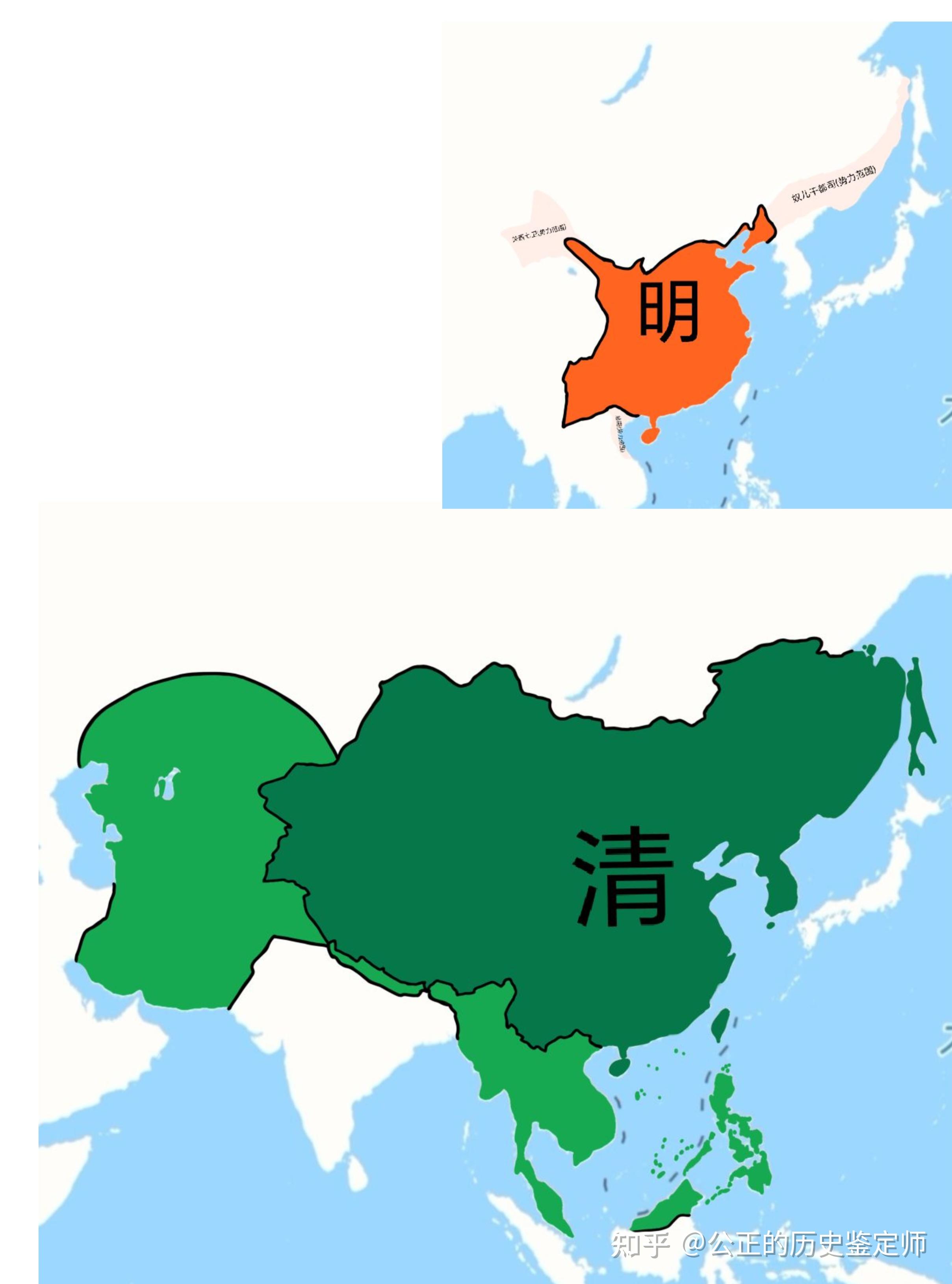 最客观最科学的明清版图疆域对比 - 知乎