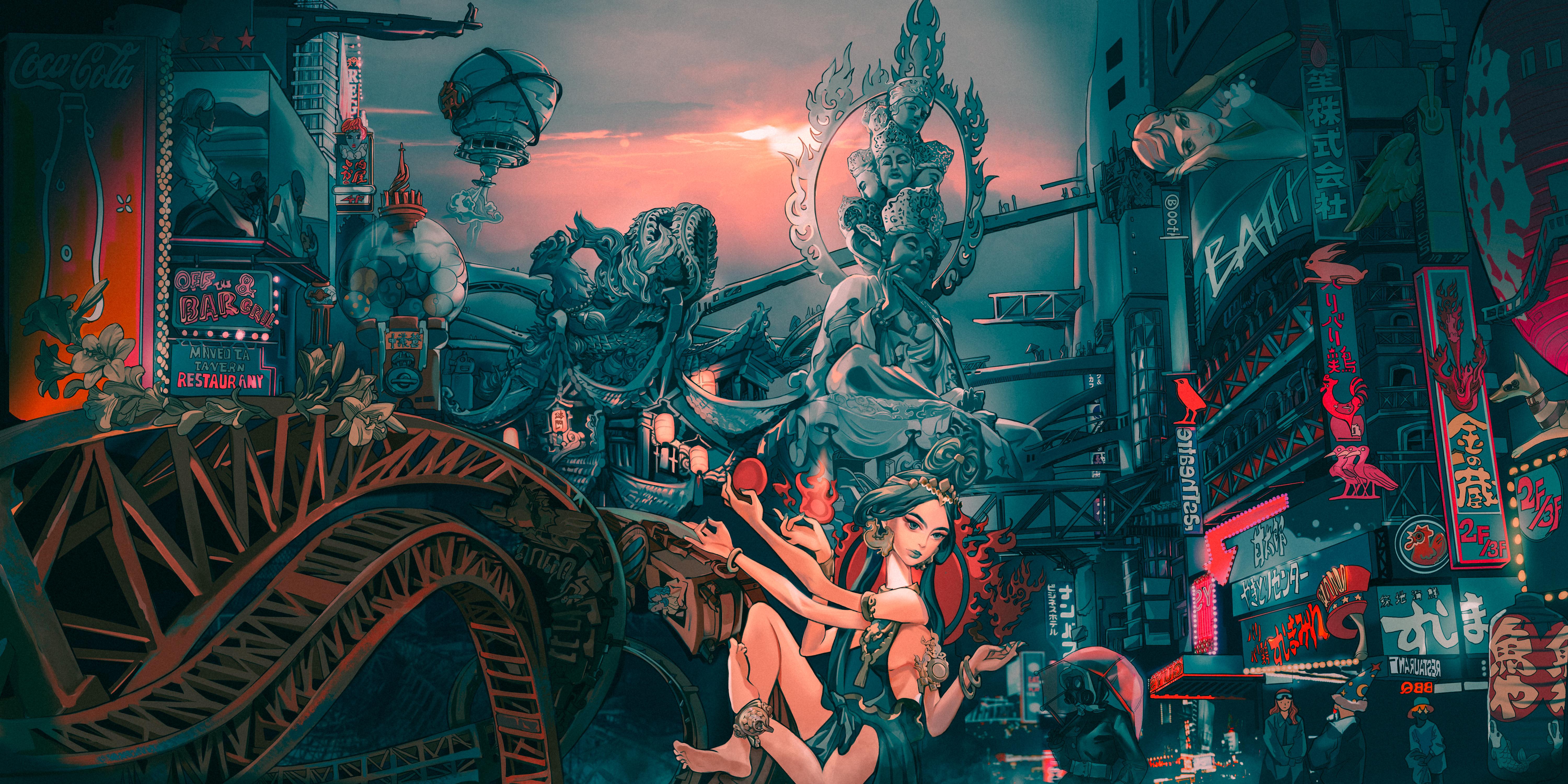 赛博朋克艺术和视觉