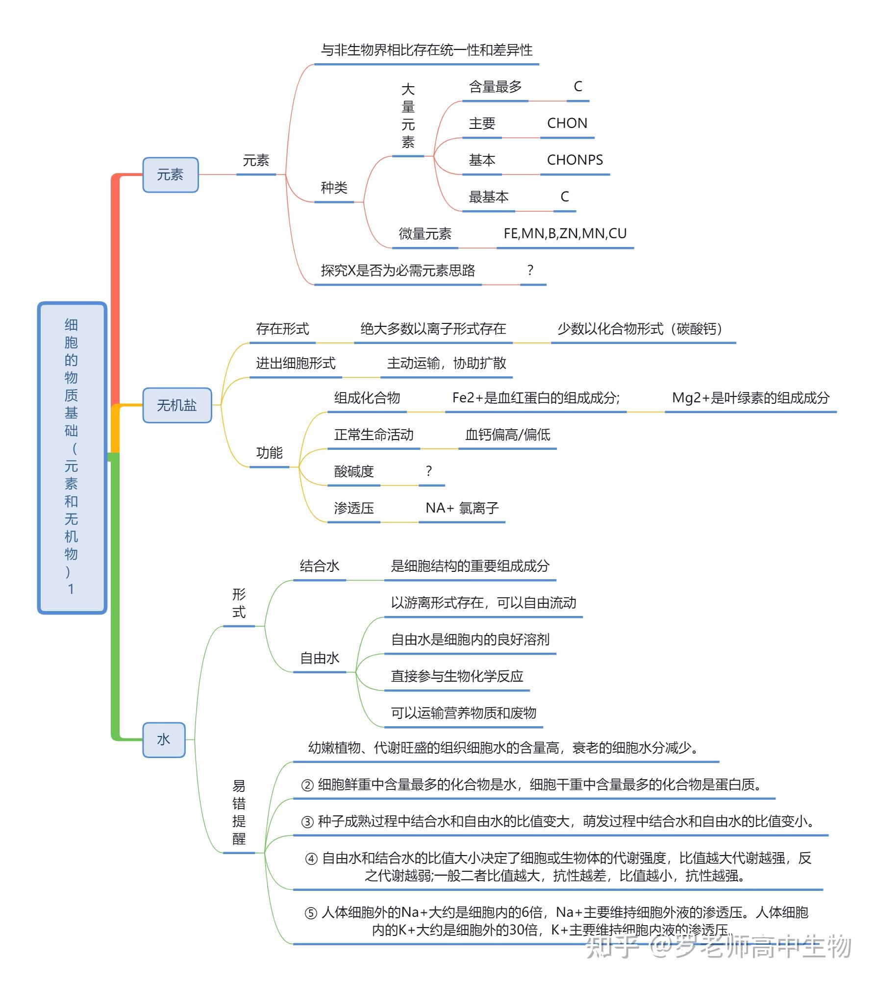 高中生物思维导图汇总