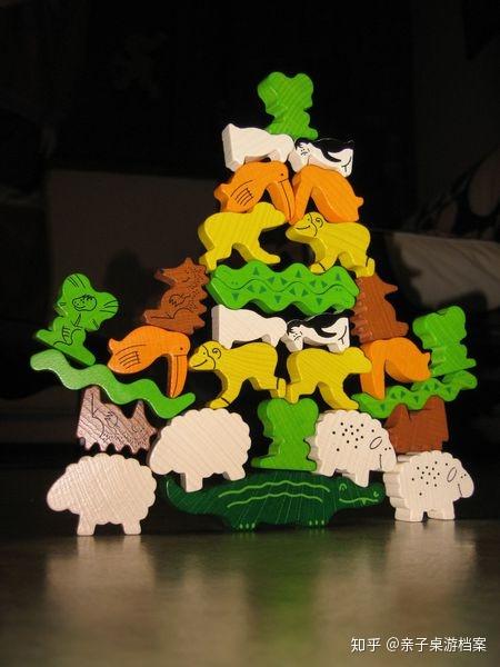 no67动物叠叠乐4岁小童动物堆叠平衡游戏儿童桌游玩具教育