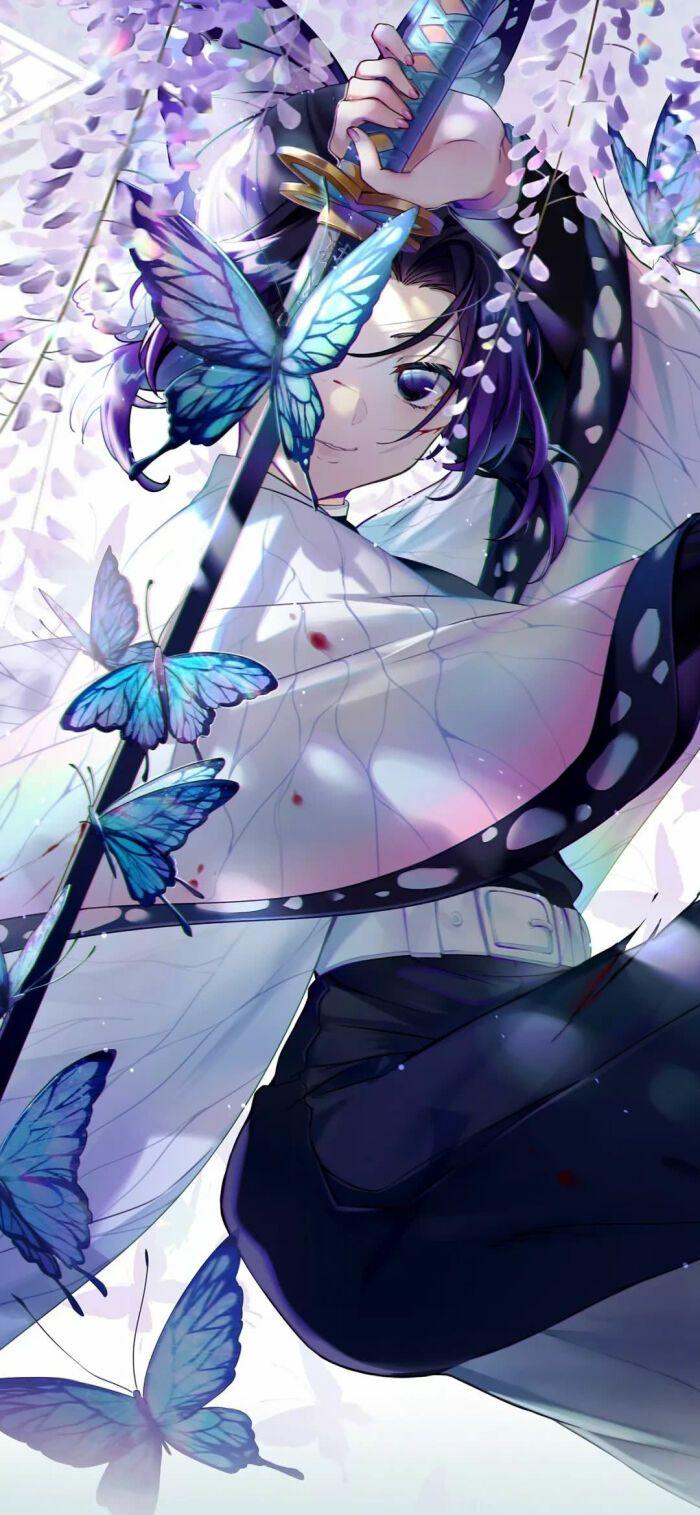 鬼灭之刃/虫柱/蝴蝶忍/头像/壁纸- 知乎