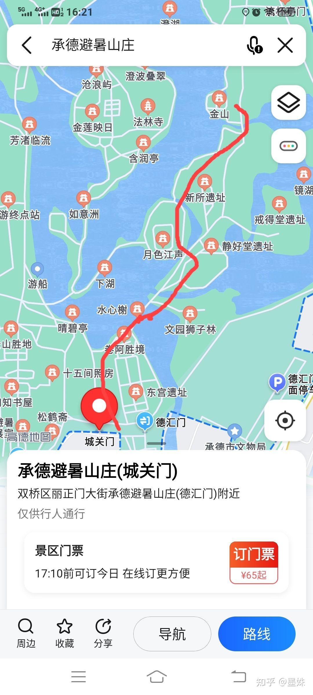 避暑山庄地理位置图片