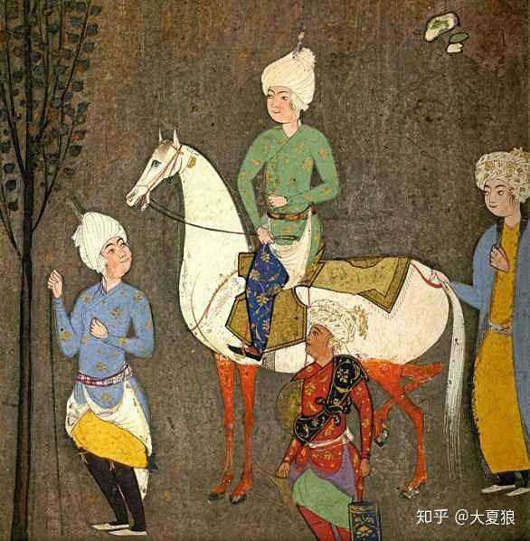 波斯人然而泛突厥民族直到现代都有着形制相仿的交领长袍和右衽的习惯