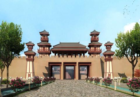 前燕慕容皝始建,后燕慕容熙重修,焚毁于北燕灭亡时.