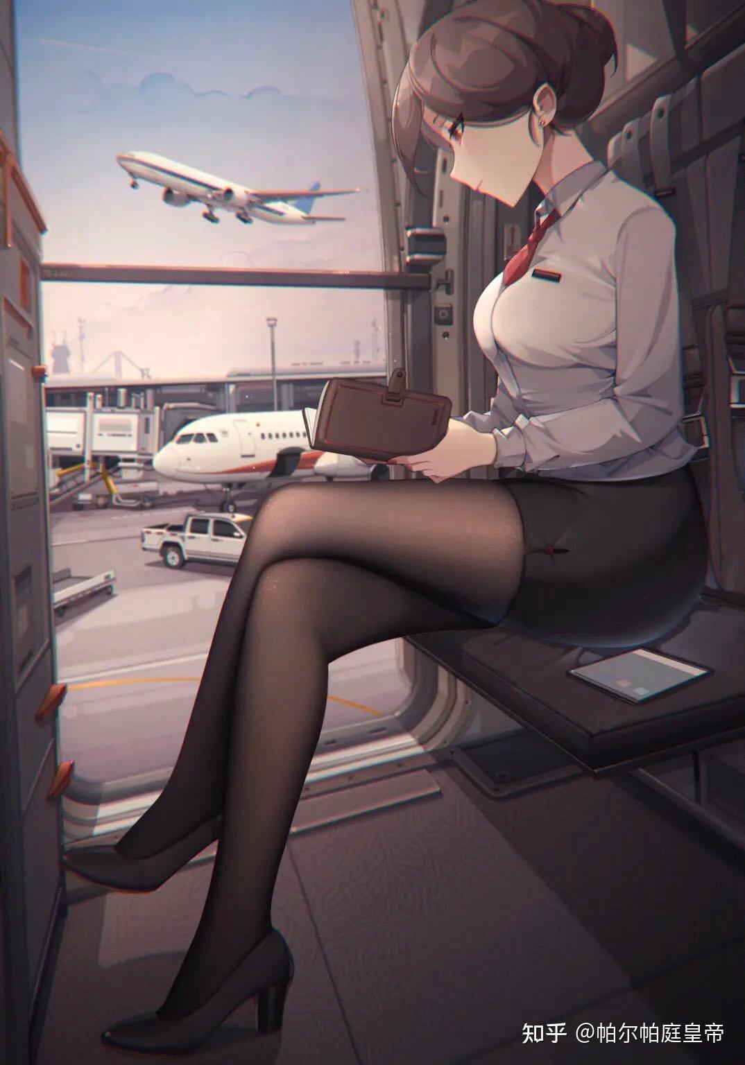 美女墙纸壁画空姐图片