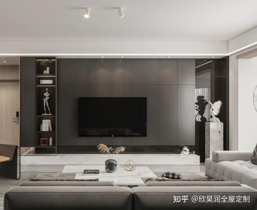 53个瞬间提升客厅档次的电视背景墙案例 - 知乎