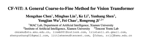 AAAI 2023 | CF-ViT：由粗到细的两阶段动态推理架构 - 知乎