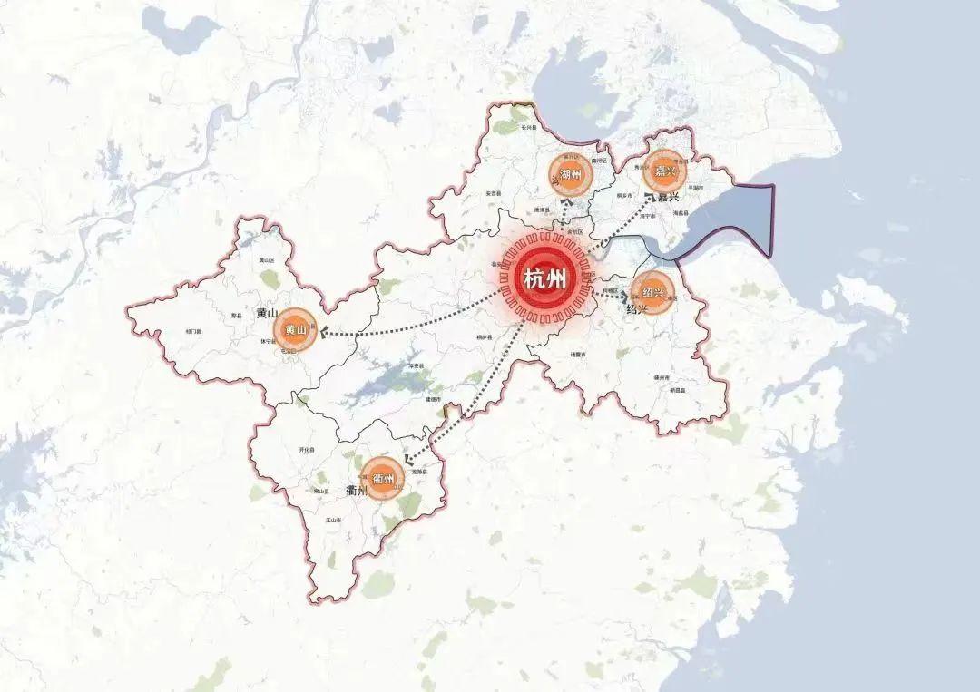 《杭州都市圈發展規劃(2020-2035年)》,杭州都市圈涵蓋,杭州市,湖州市