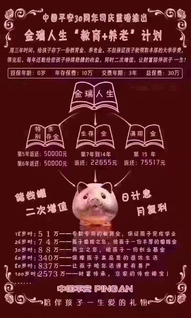 平安金瑞人生规划养老此题无解