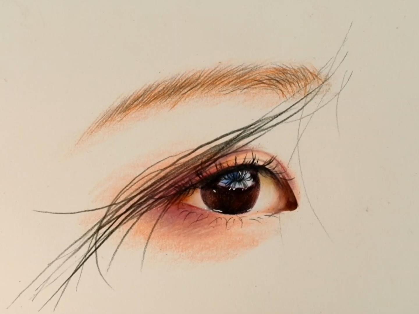 彩铅画人物眼睛据说这是最美的人物眼睛