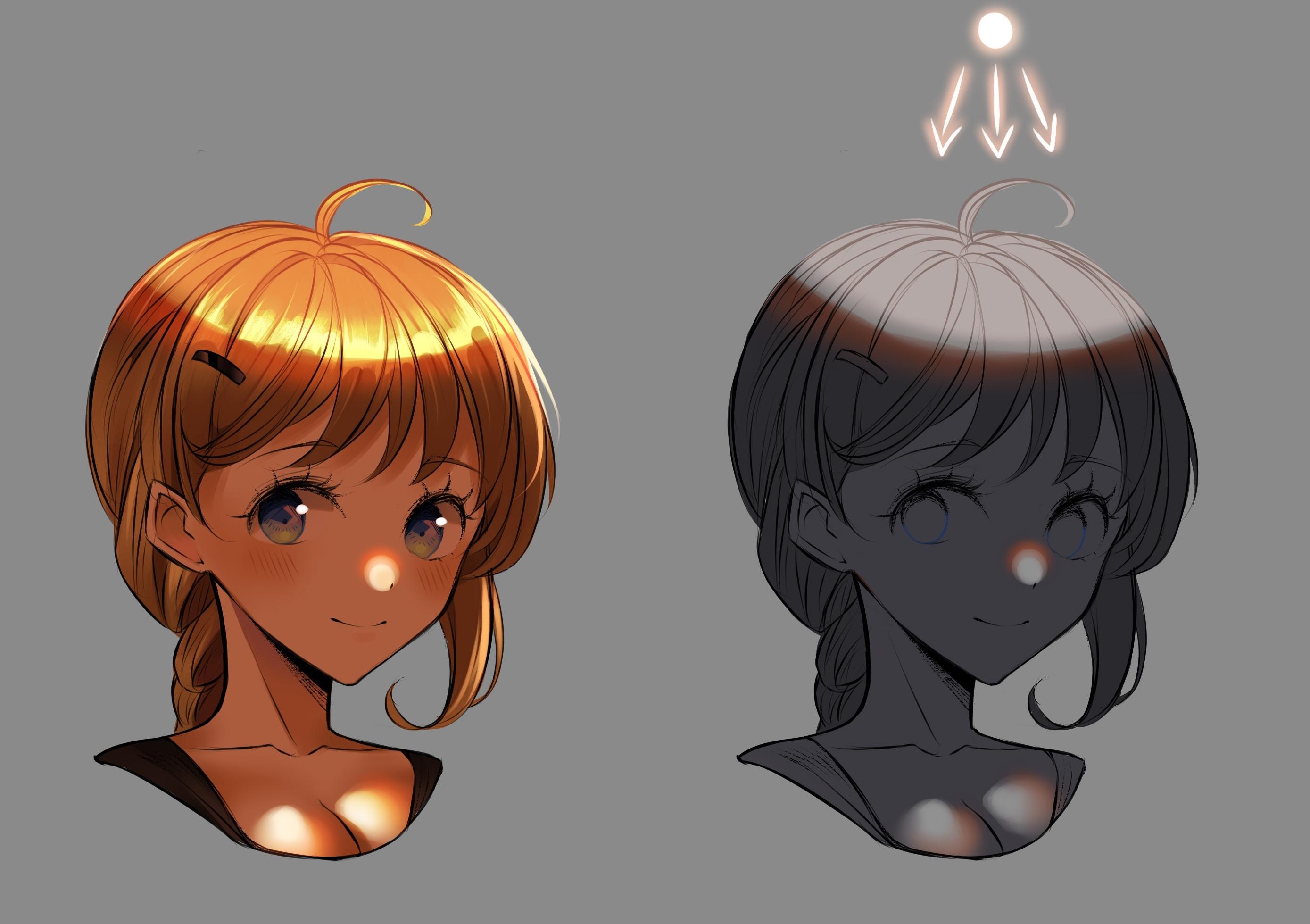 绘画怎么打人物光影?教你用不同光源绘制皮肤的方法! - 知乎