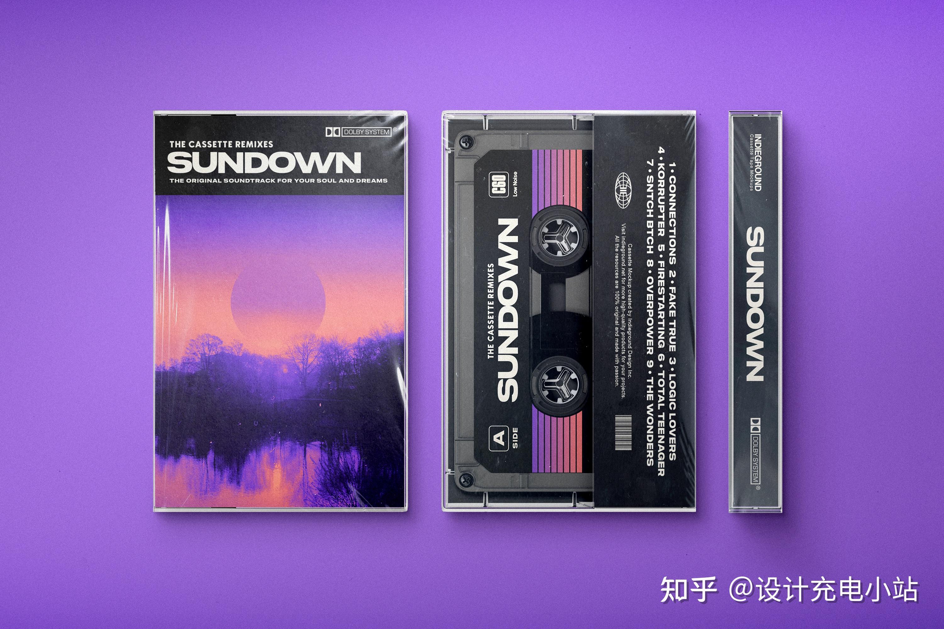 第10期17款复古炫酷盒式磁带包装ps样机设计套件附带标签