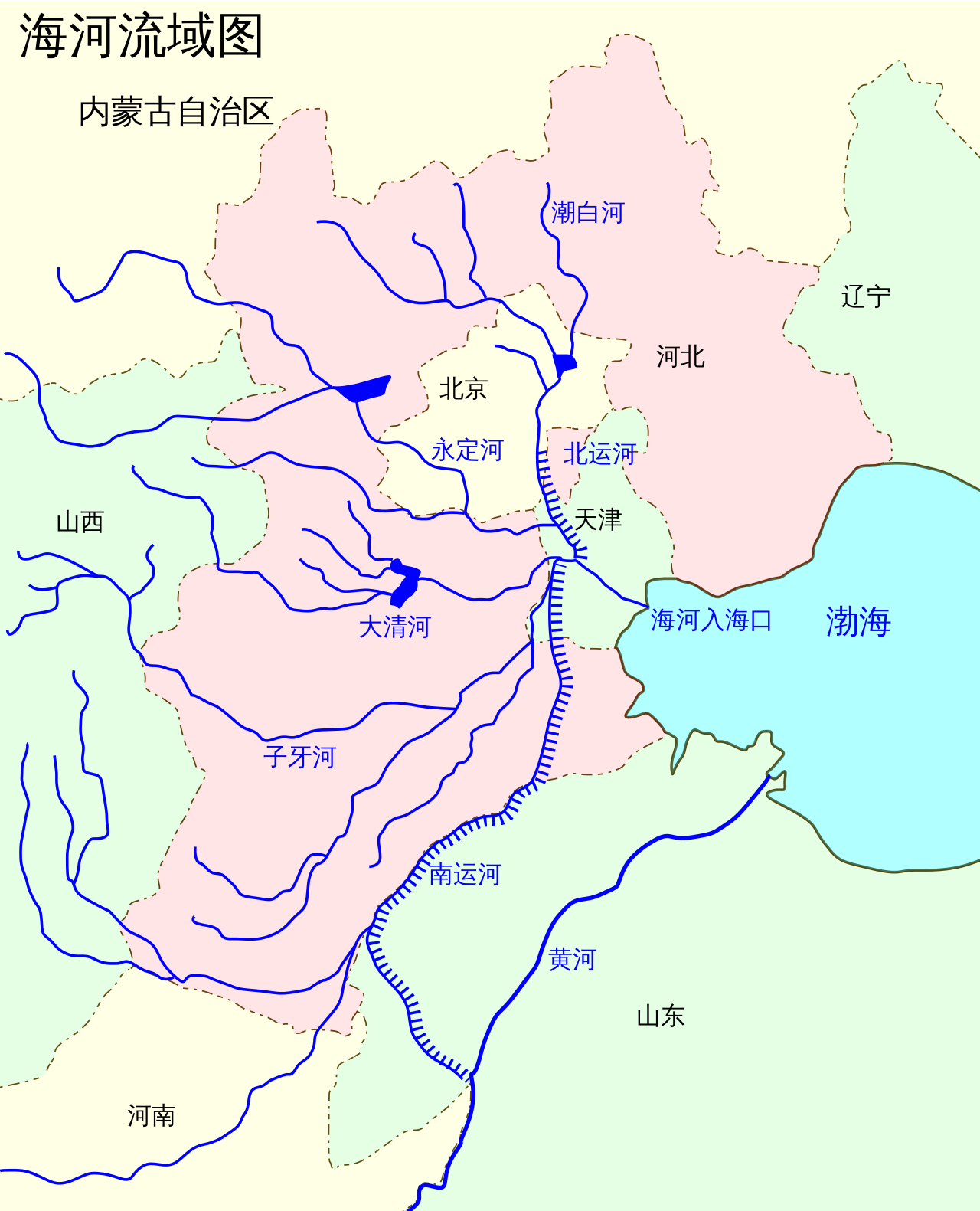 华北地区水系图片