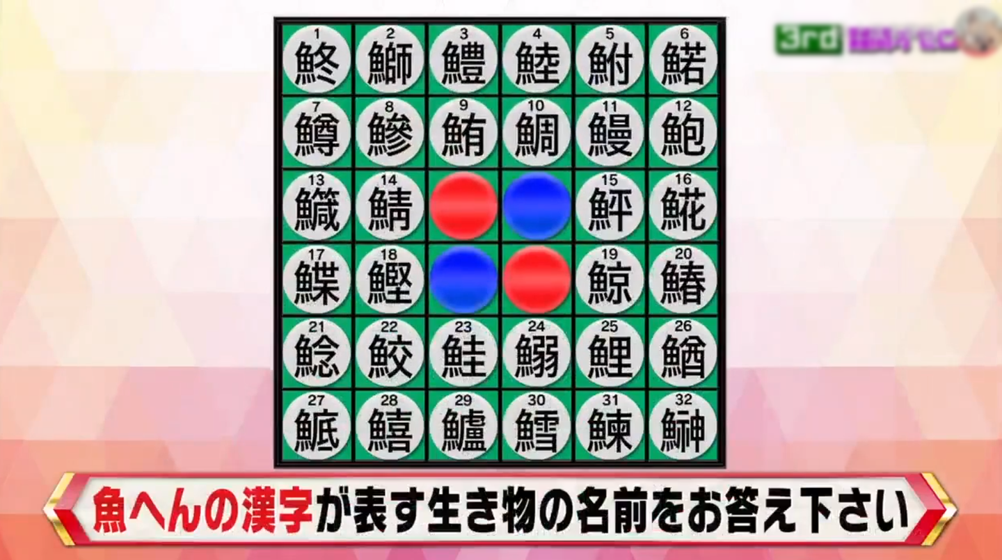 知识猜谜节目 东大王 之 汉字奥赛罗 环节全记录 一 知乎 知识猜谜节目 东大王 之 汉字奥赛罗 环节全记录 一 知乎