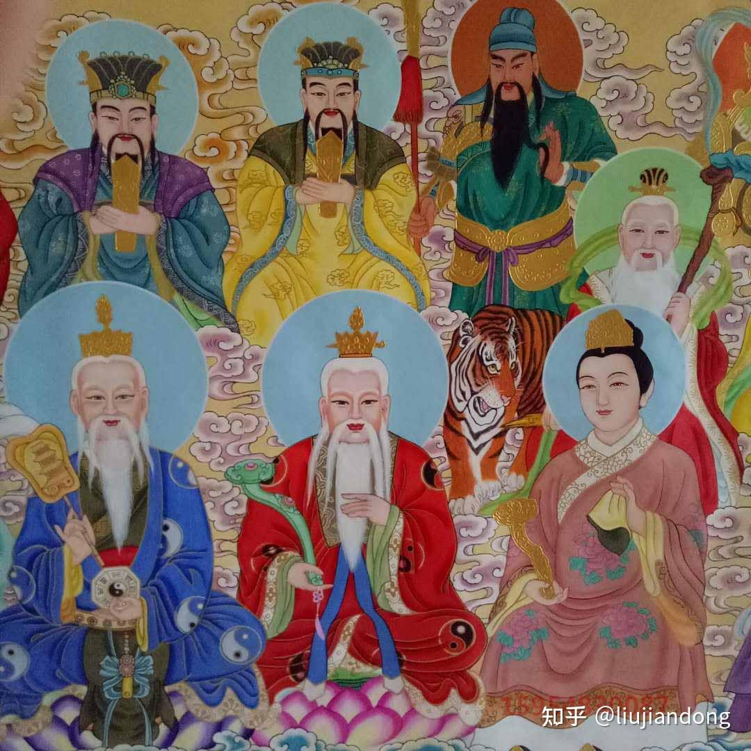 三皇画像家族供奉神像佛像壁画雕塑贴金箔 - 知乎
