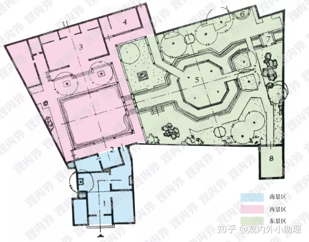 純乾貨建築快題案例分析餘蔭山房嶺南庭園空間佈局設計手法解析