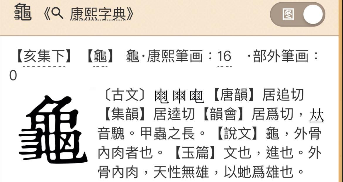 「龟」的繁体字有这么多种写法,我们应该选择哪一个呢? - 知乎