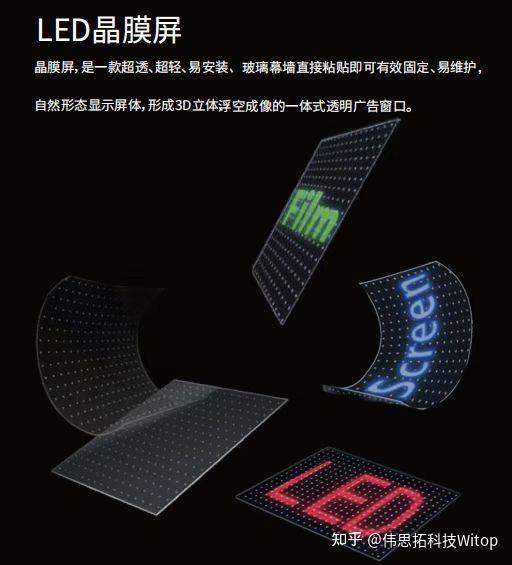 LED晶膜屏的特点及优势？和透明LED贴膜透明屏一样吗？ - 知乎
