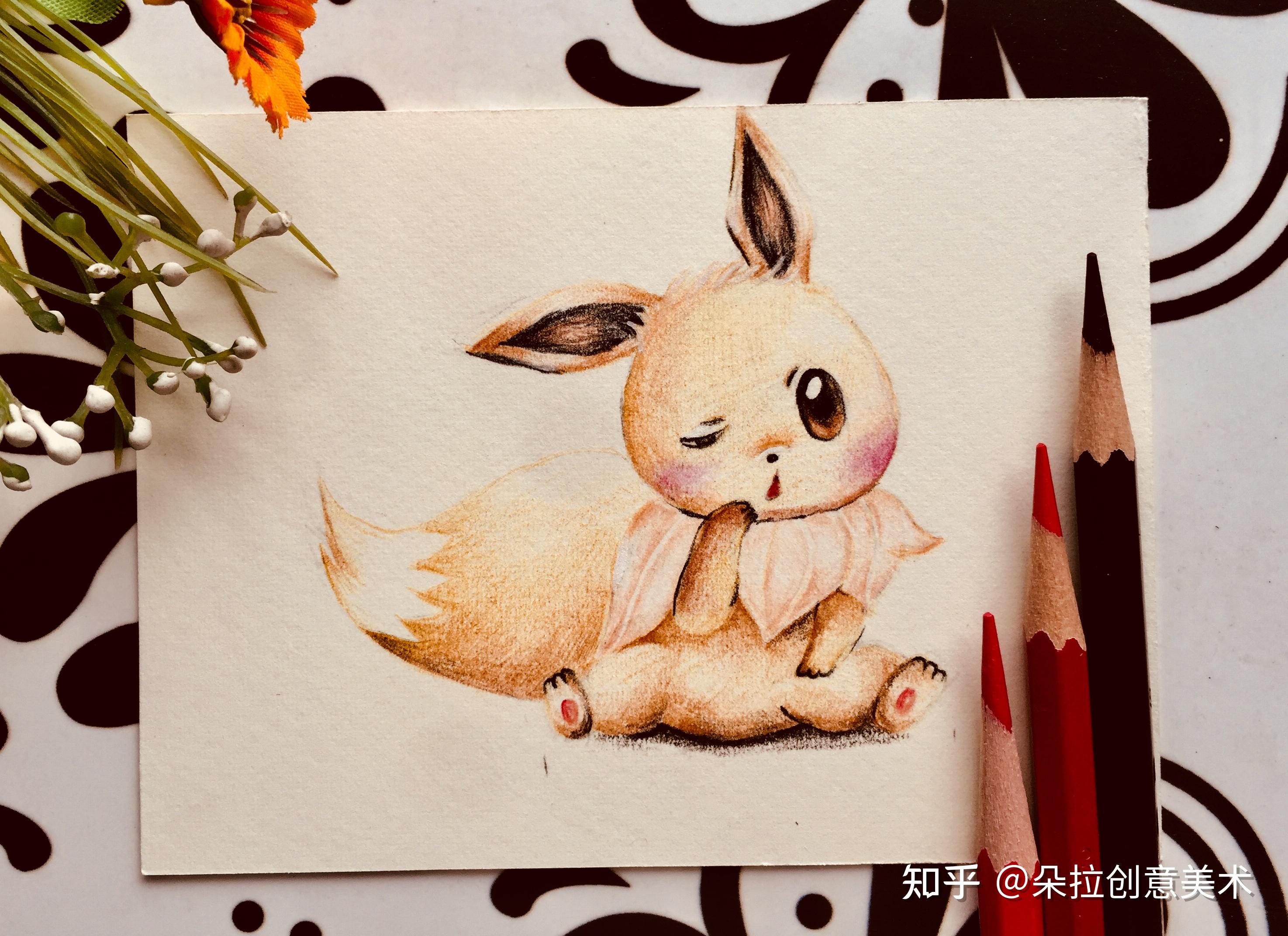 零基础可学10张可爱萌宠油性彩铅作品