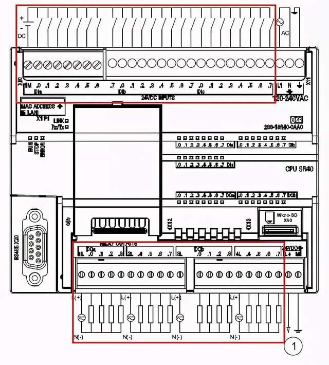 西门子s1200接线图图片
