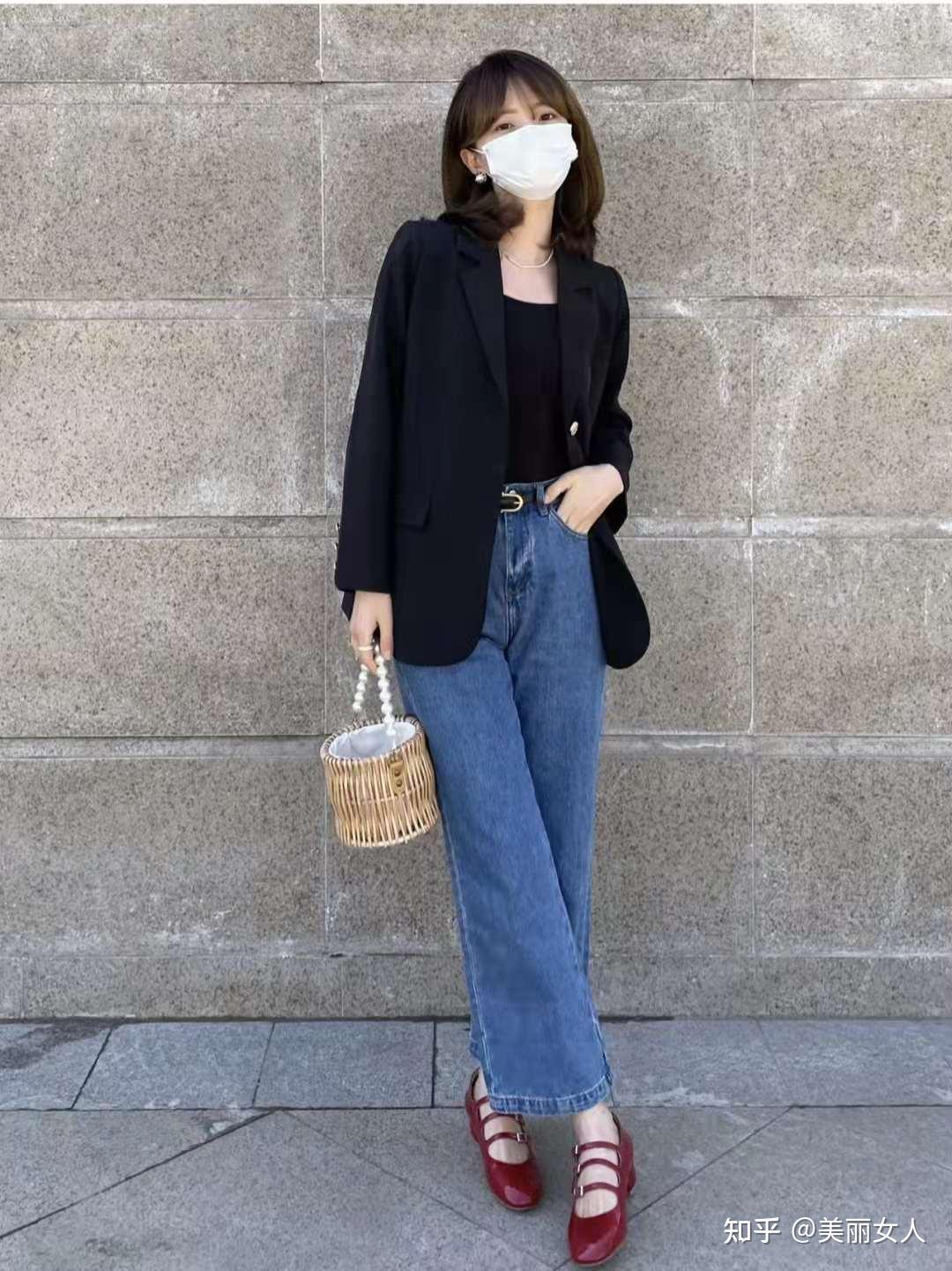 阔腿牛仔裤搭配什么上衣好看? - 知乎