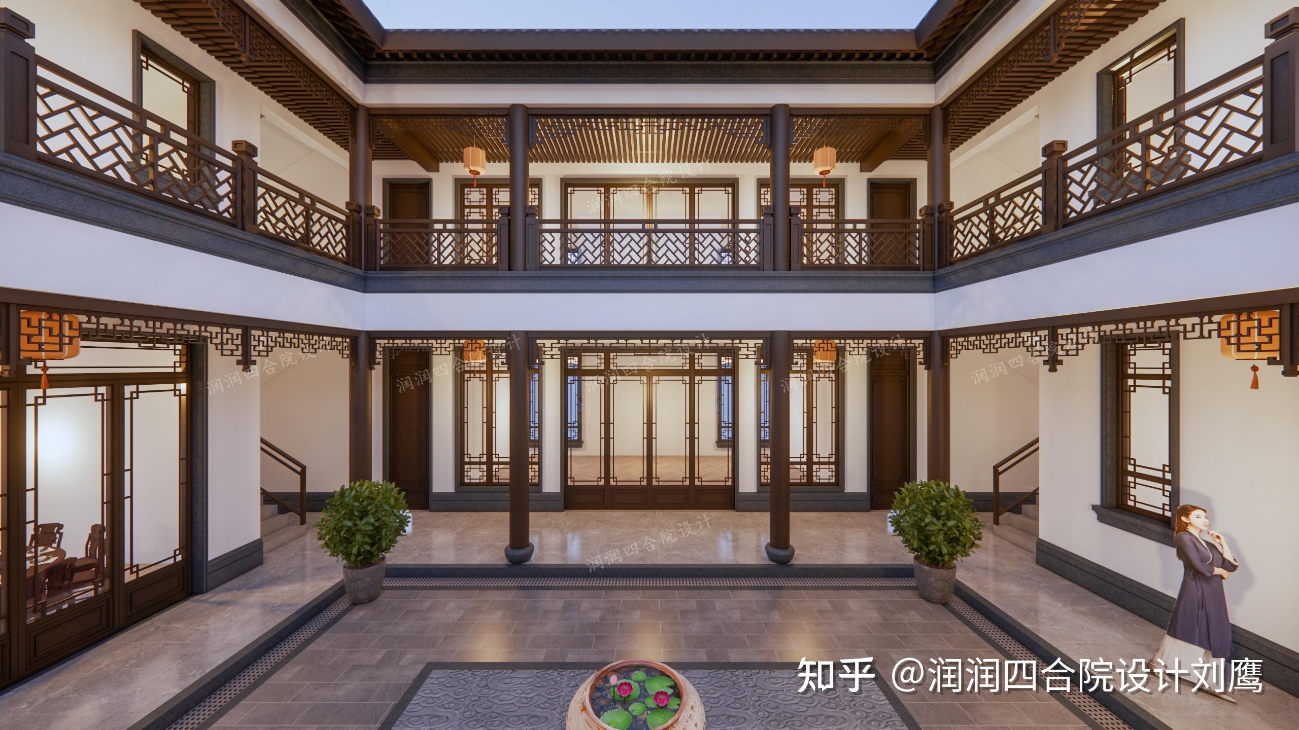 润润四合院设计刘鹰：广东潮汕兄弟双拼两层苏式四合院21×17 - 知乎