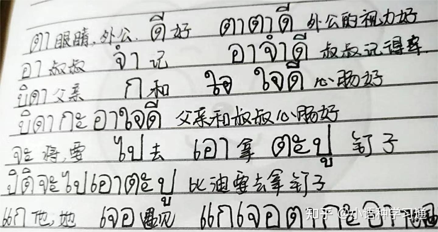 泰语翻译通：零基础学泰语——泰语字母书写顺序大全-手写体配视频+动图，一定要收藏保存 - 知乎
