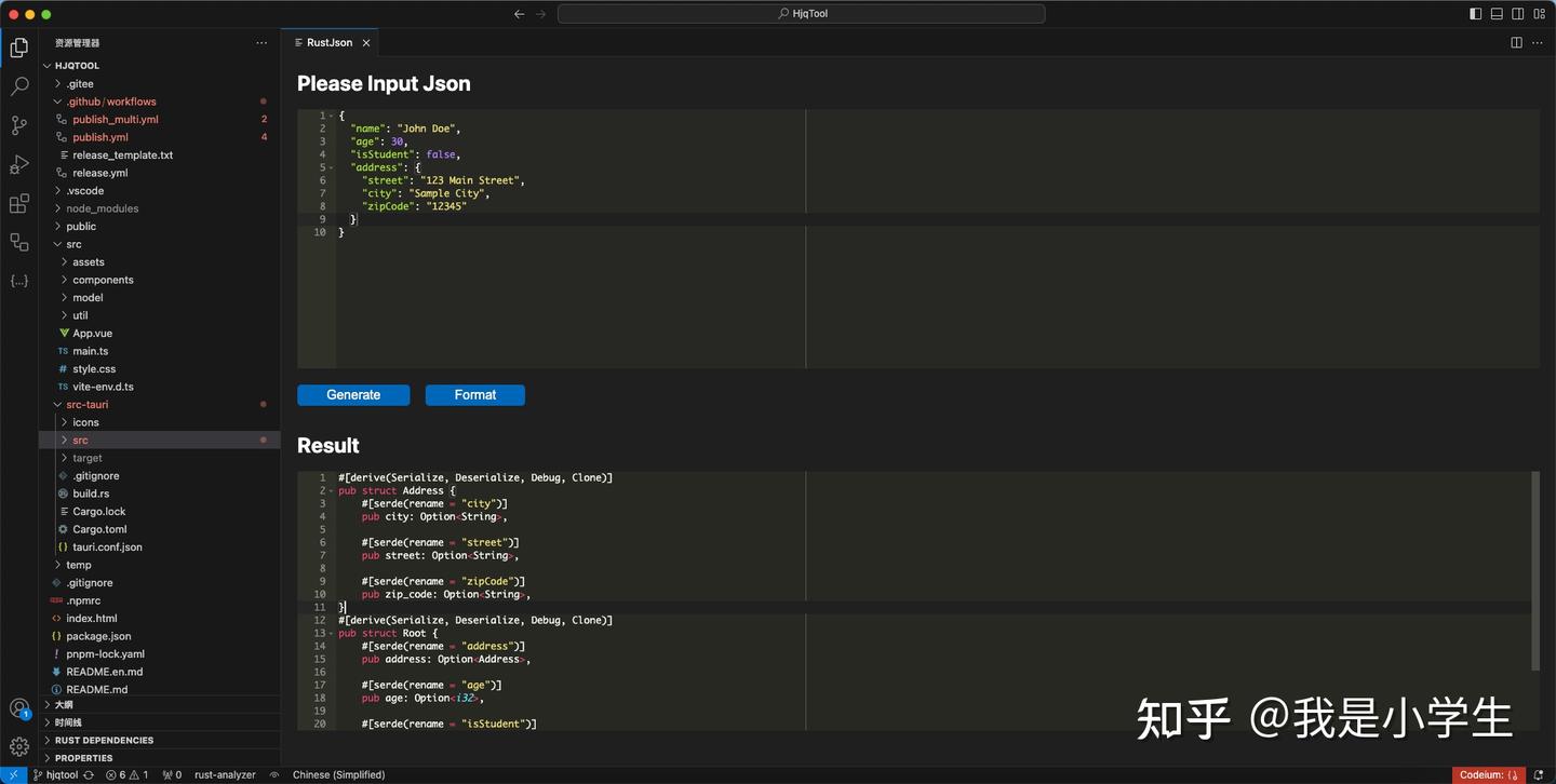 【VScode/RustRover插件】一款将 Json 转换成 Rust 结构体的插件 - 知乎
