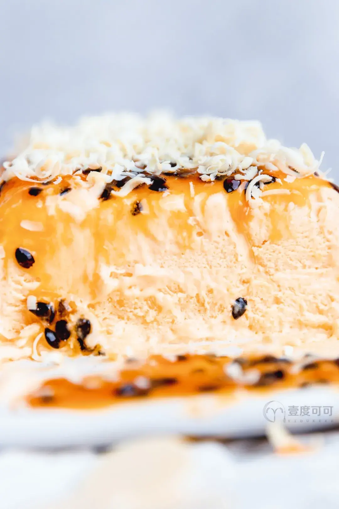 白巧克力百香果半弗雷多甜品制作