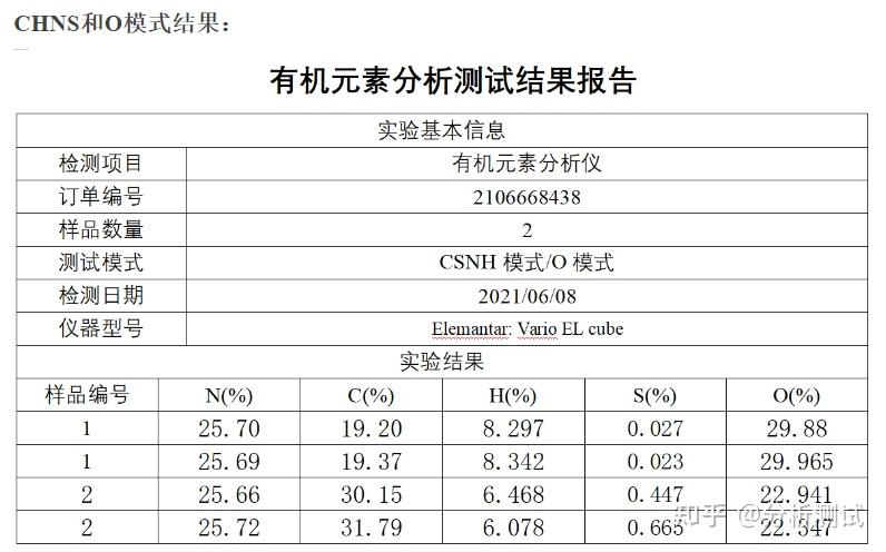 ea有机元素分析仪-chns/o测试