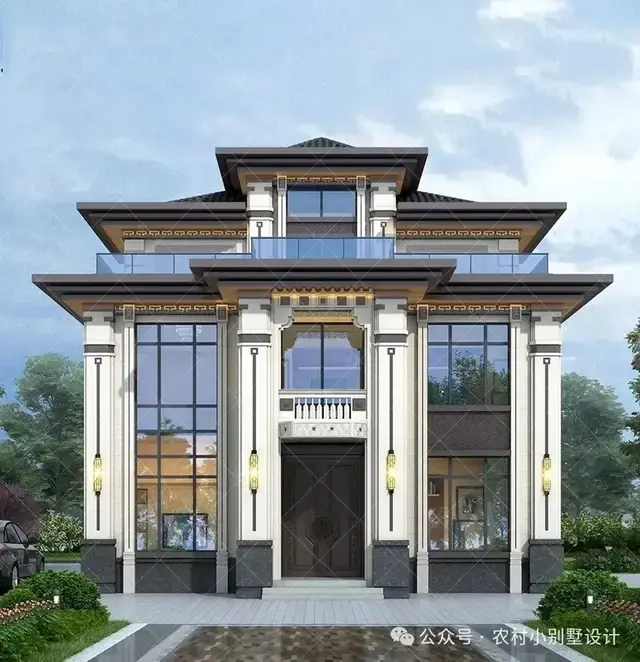 带电梯+复试客厅+三层新中式别墅，18套三层新中式带电梯自建房 - 知乎
