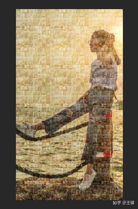 如何把好多照片拼成一个马赛克似的肖像图