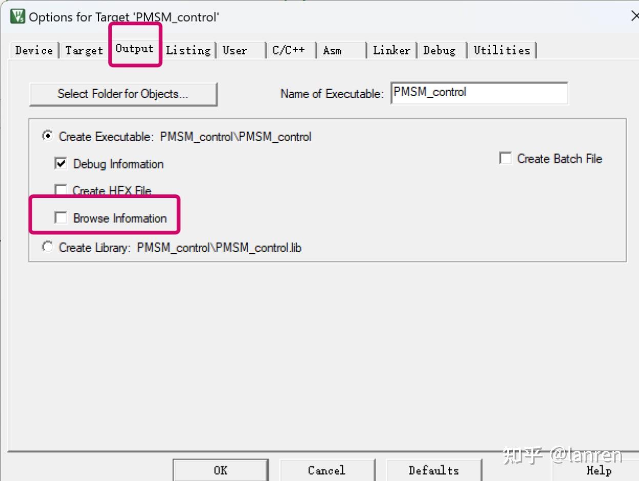 Keil mdk no browse info for symbol in this context 