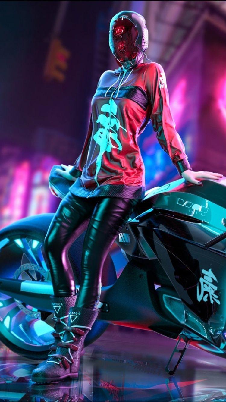 有没有类似这种赛博朋克风的壁纸很喜欢很有感觉