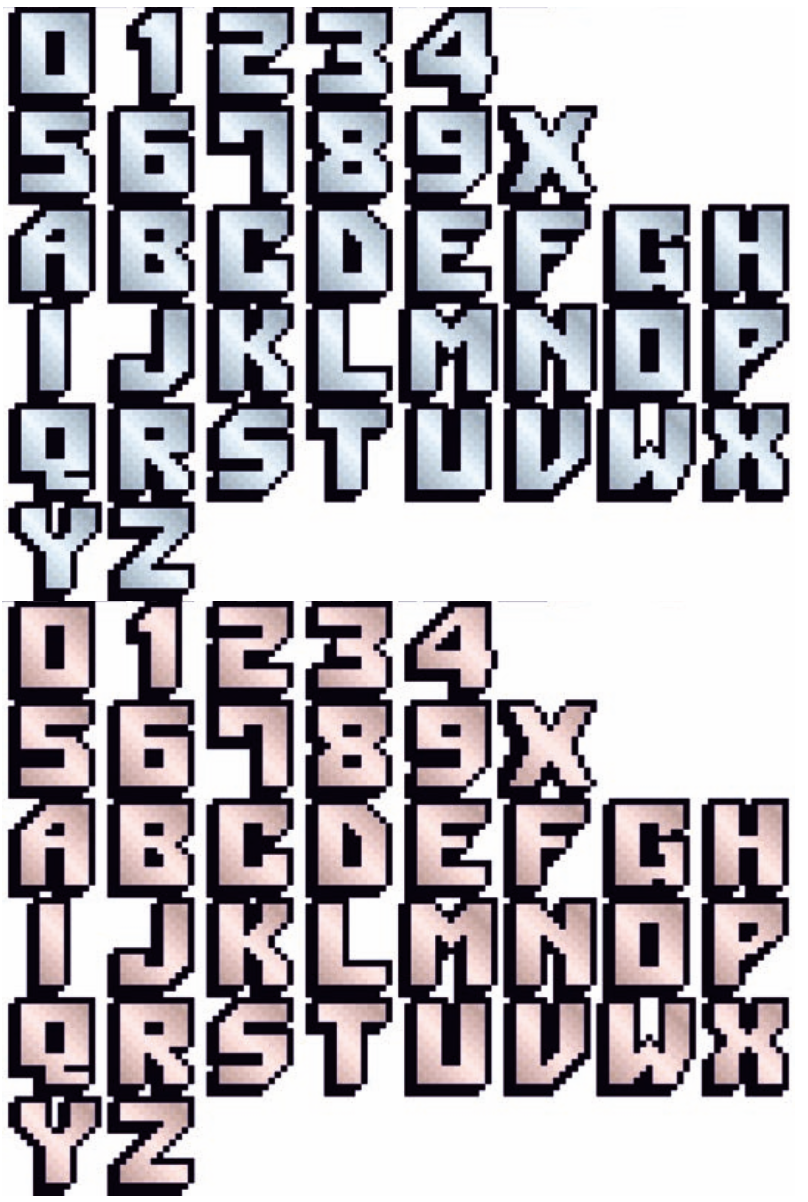 看看四十年前街机游戏中使用的像素字体