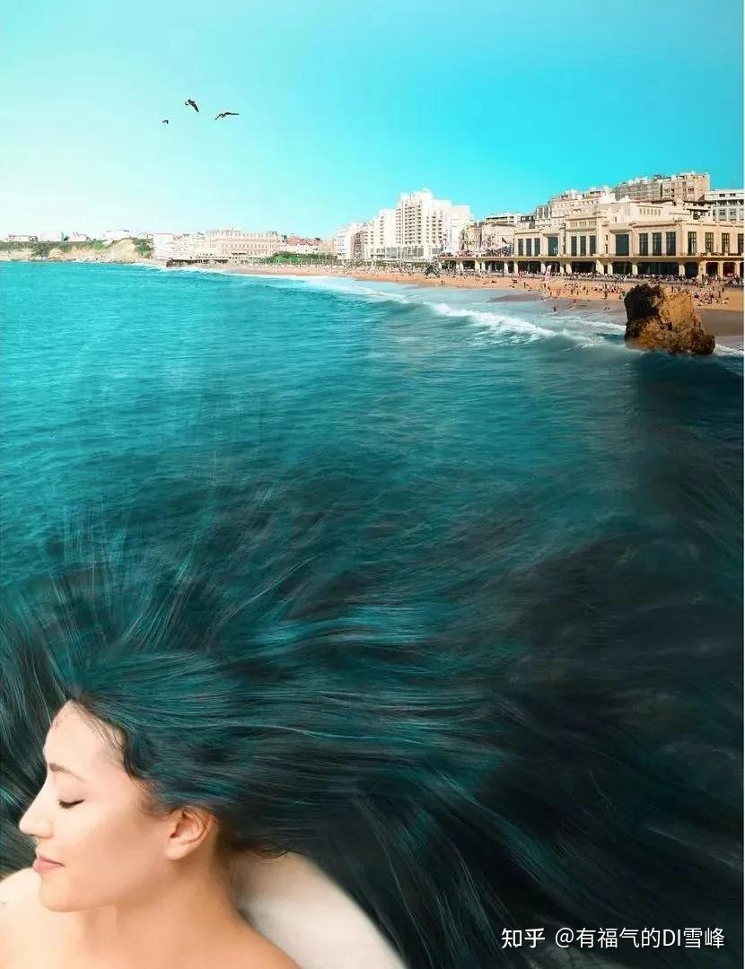 她把两张毫不相干的照片拼合在了一起太漂亮了