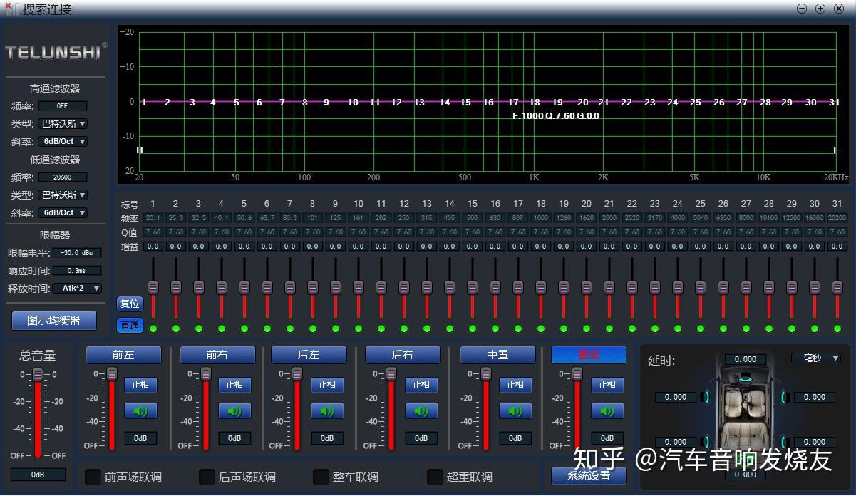汽车音响dsp调音软件推荐诗芬尼欧迪臣喜力士常见车载dsp调音软件下载