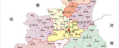咸阳市各县区地图图片