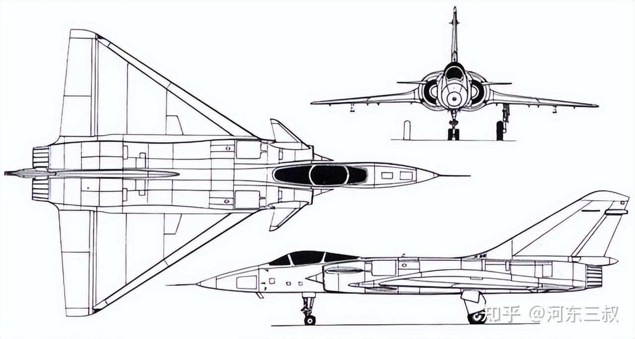 幻影4000三视图1978年3月10日,幻影2000成功实现首飞.